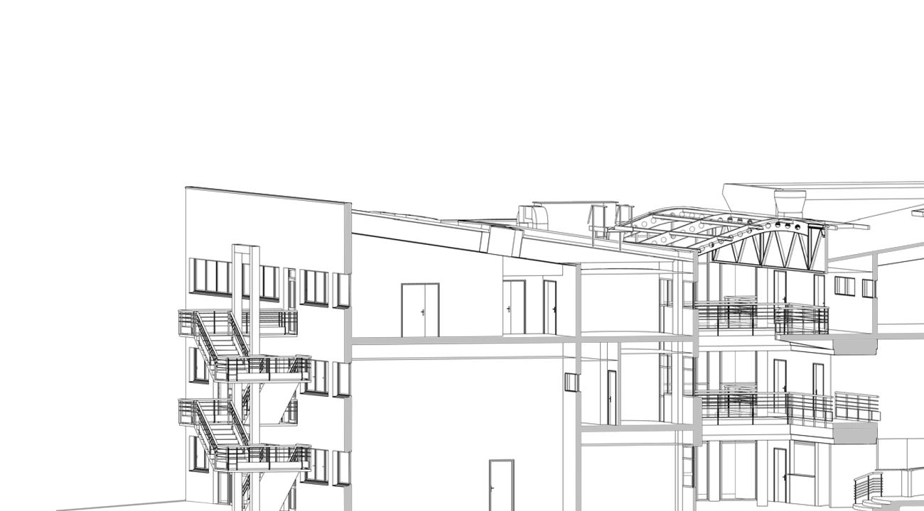 Dessin des plans 2D/3D d'un bâtiment universitaire